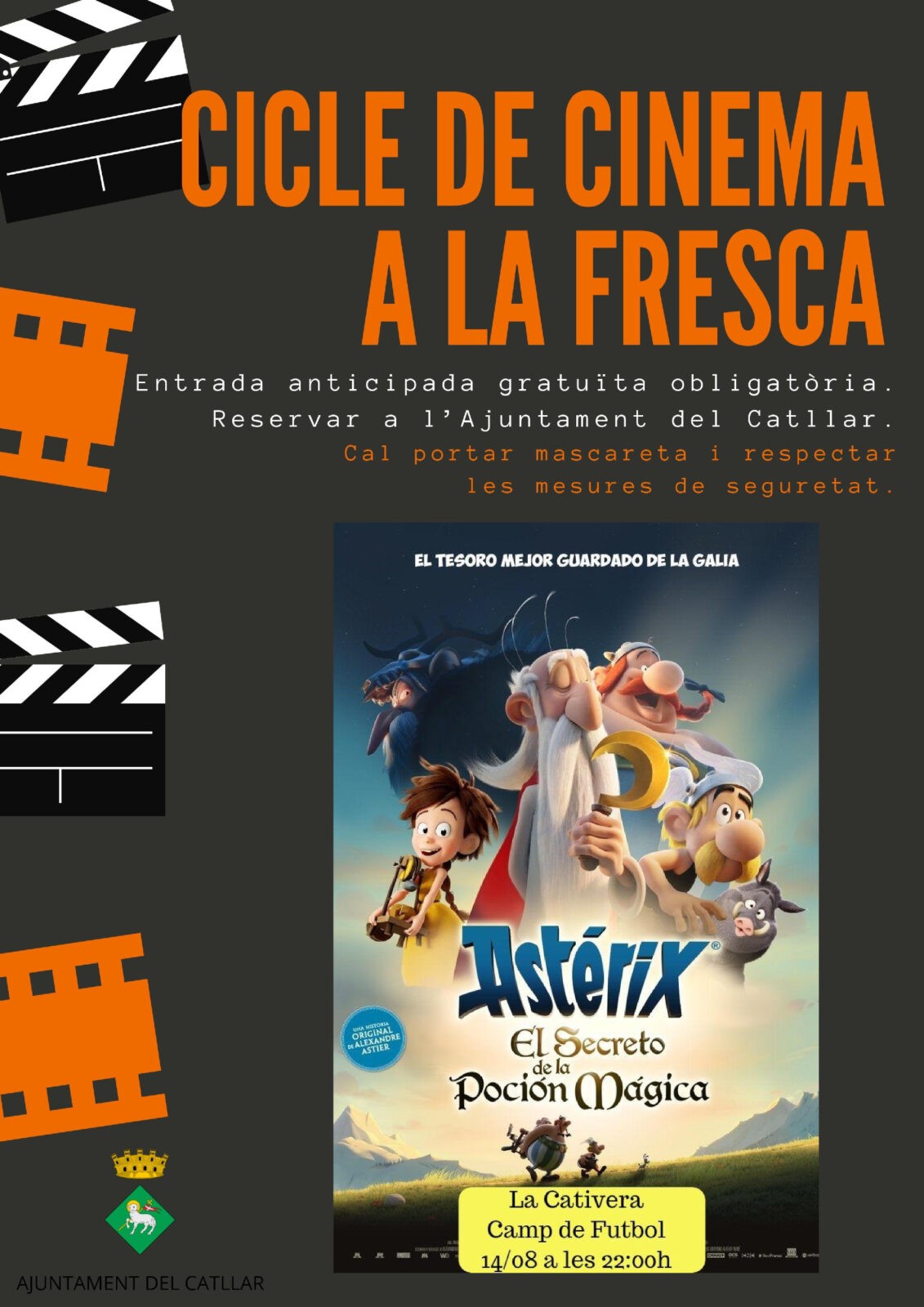 CINEMA A LA FRESCA 2020: “ASTÉRIX, EL SECRETO DE LA POCIÓN MÁGICA”   (LA CATIVERA)