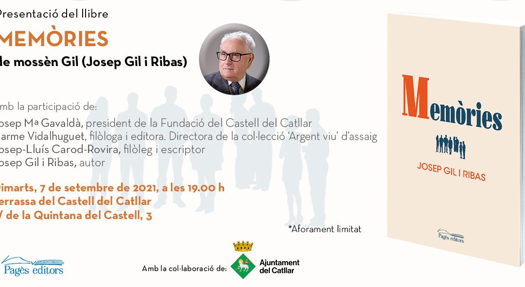 PRESENTACIÓ DEL LLIBRE “MEMÒRIES” DE MOSSÈN GIL
