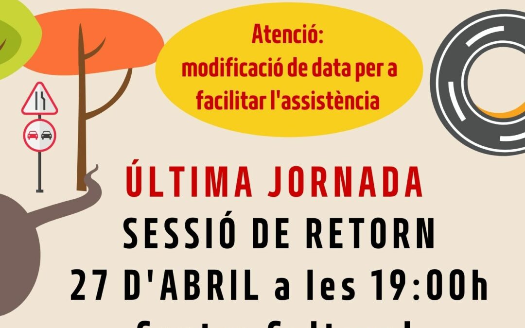RECORDATORI PER AVUI DIMECRES: ÚLTIMA SESSIÓ DE L’ESTUDI DE MOBILITAT