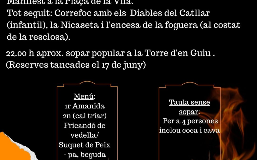 FELIÇ REVETLLA DE SANT JOAN 2022