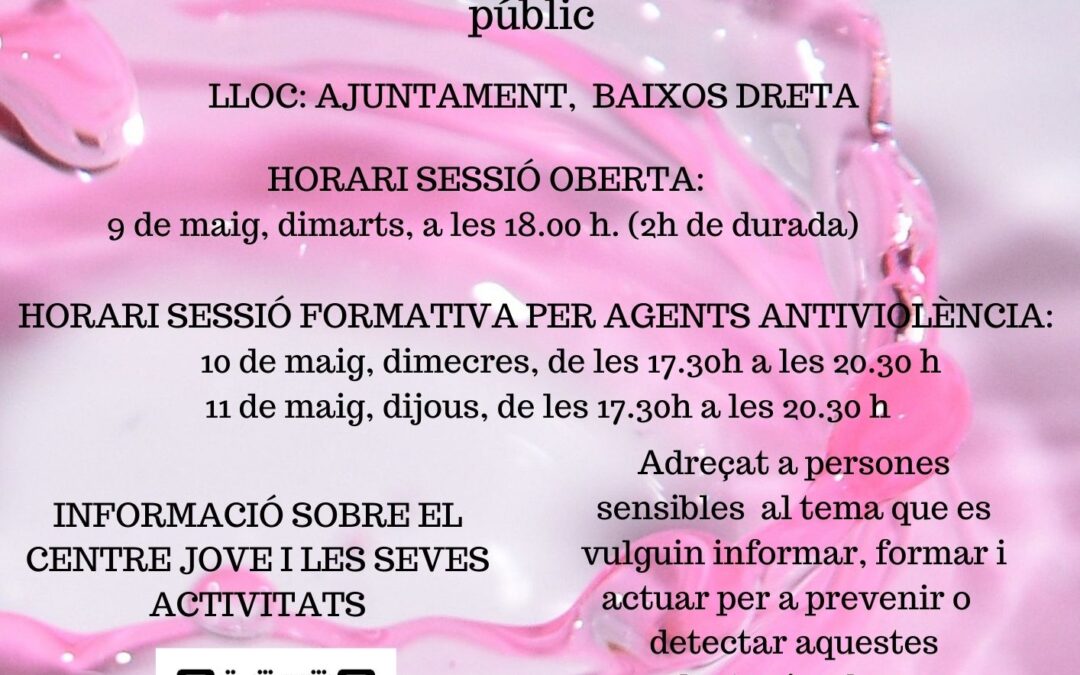 XERRADA I FORMACIÓ SOBRE LES VIOLÈNCIES MASCLISTES I SEXUALS