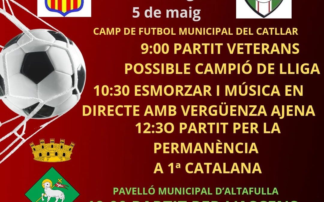 DOMINGO, 5 DE MAYO: APOYAMOS A LOS EQUIPOS DEPORTIVOS DEL CATLLAR. APÚNTATE AL BUS!