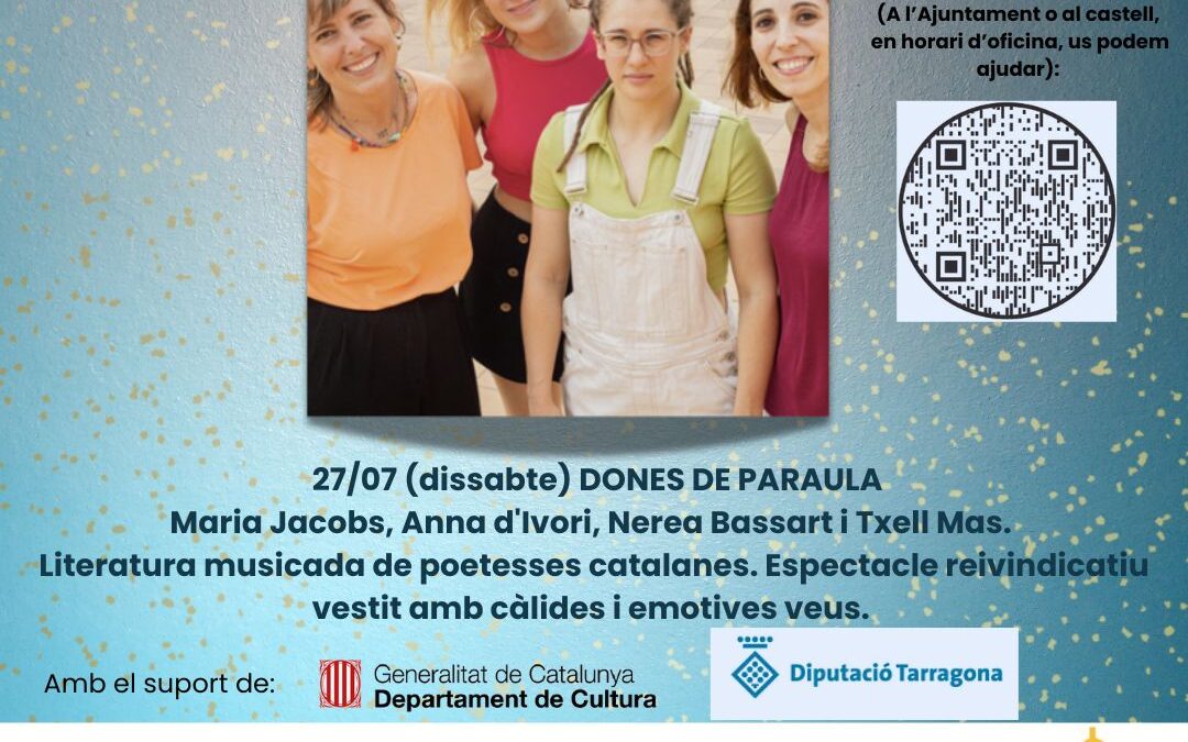 CONCERTS D’ESTIU A LA TERRASSA DEL CASTELL: DONES DE PARAULA (27/07/24)