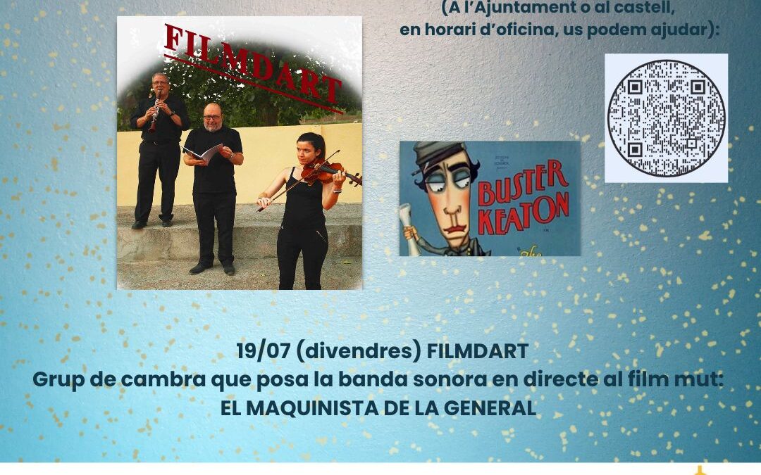 CONCERTS D’ESTIU A LA TERRASSA DEL CASTELL: EL MAQUINISTA DE LA GENERAL, CINEMA MUT AMB MÚSICA EN DIRECTE  (DIVENDRES, 19/07/24). ENTRADES A ENTRÀPOLIS