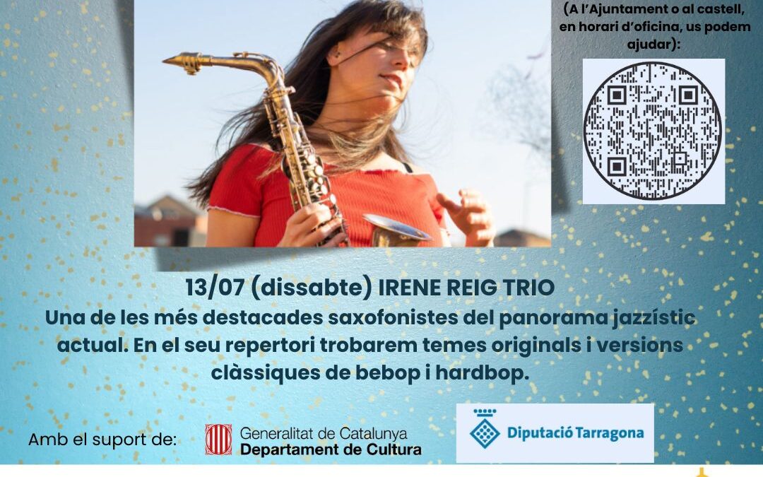 CONCERT A LA TERRASSA DEL CASTELL: IRENE REIG TRIO (13/07/24)