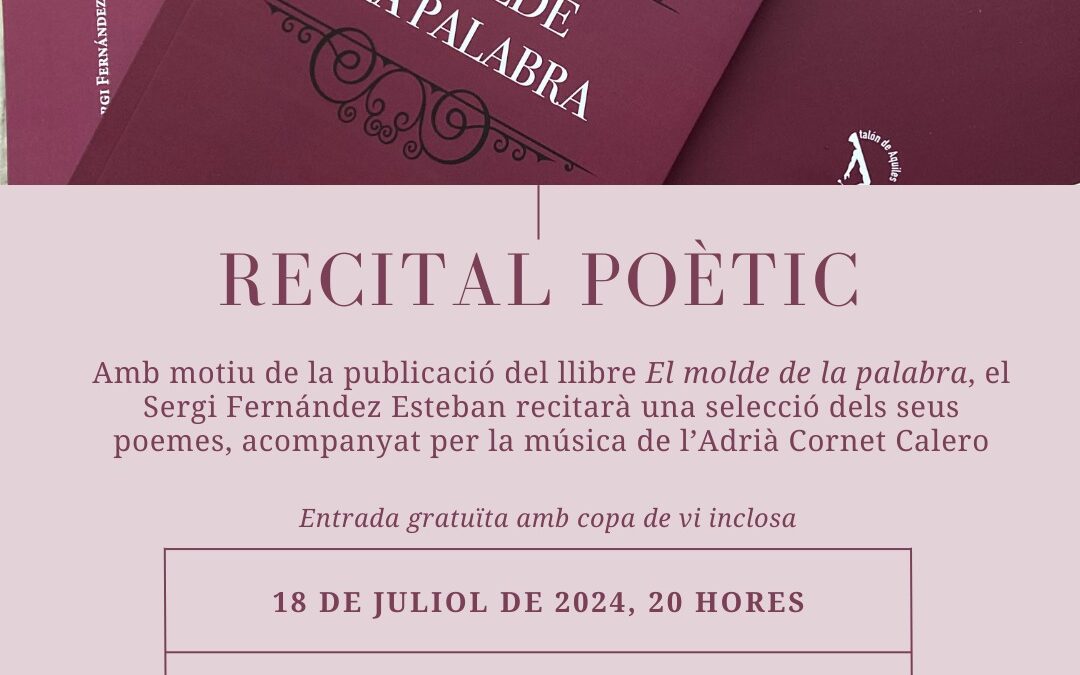 JULIOL LITERARI. PRESENTACIONS DE LLIBRE EN DIFERENTS ESPAIS DEL CATLLAR. SERGI FERNÁNDEZ ESTEBAN (18/07/24)