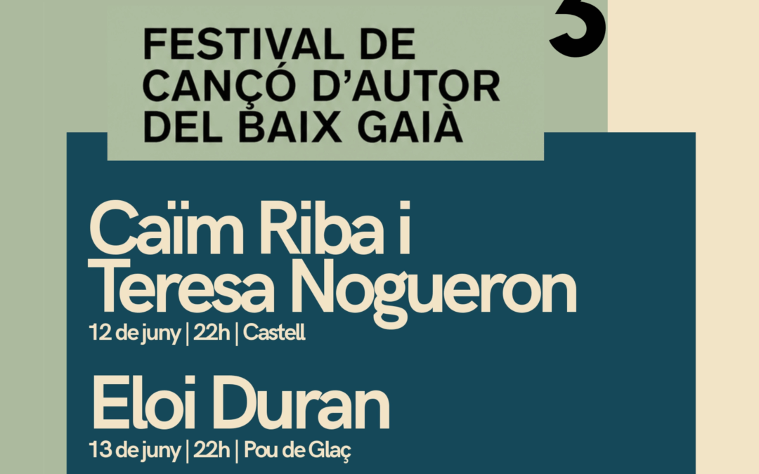 El Festival Glaç celebra la seva 3a edició consolidant-se com a referent de la cançó d’autor al Baix Gaià