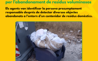 La Guàrdia Municipal denuncia una infracció per l’abandonament de residus voluminosos
