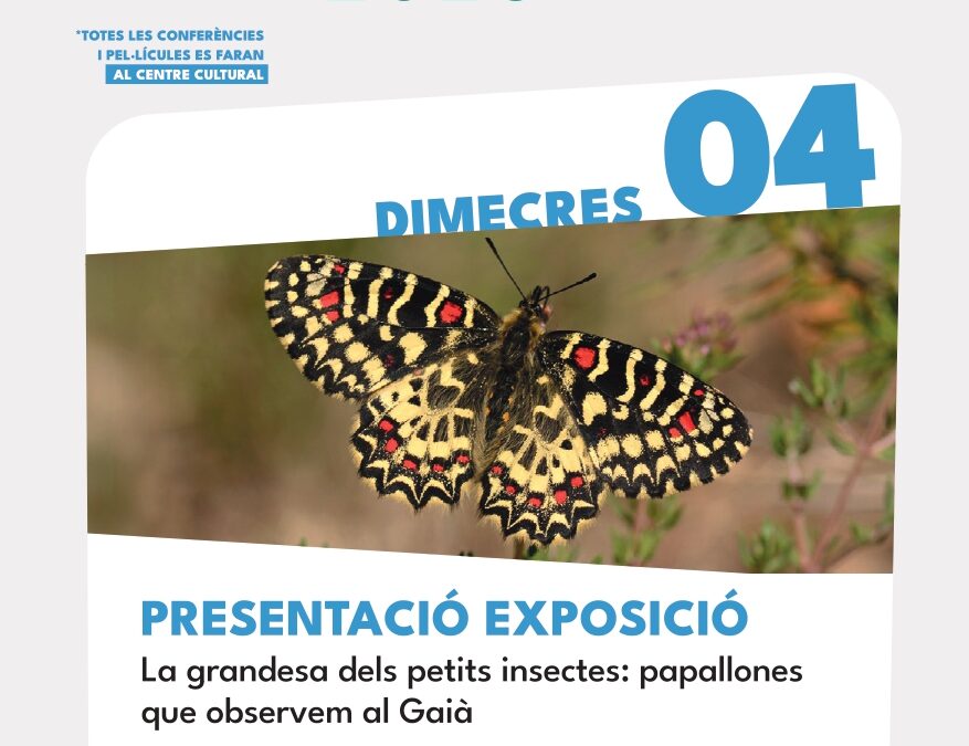 Presentació exposició: “La grandesa dels petits insectes: papallones que observem al Gaià”