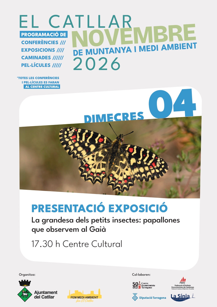 Presentació exposició: "La grandesa dels petits insectes: papallones que observem al Gaià"