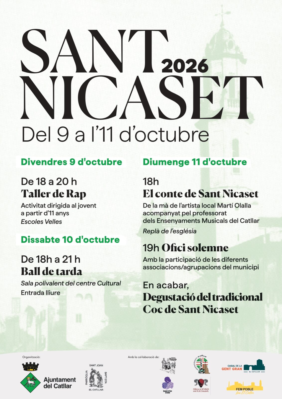 El Catllar celebra Sant Nicaset amb tres dies de cultura, música i tradició