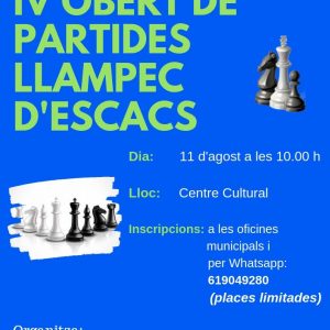 IV OBERT DE PARTIDES LLAMPEC D'ESCACS