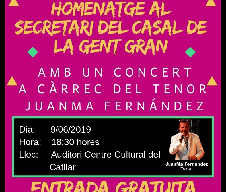 Homenatge al Secretari del Casal de la Gent Gran