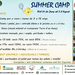 SUMMER CAMP. Club Tennis el Catllar