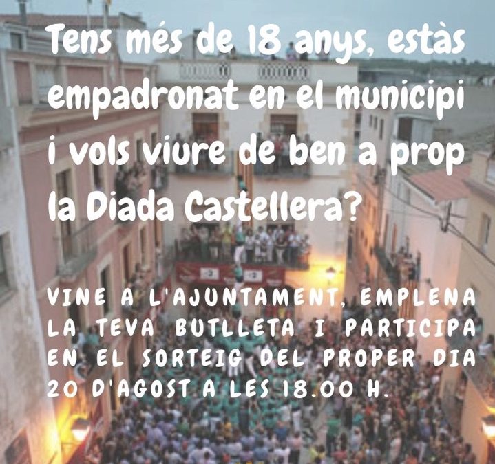 ÚS DE BALCONS MUNICIPALS PER A LA DIADA CASTELLERA