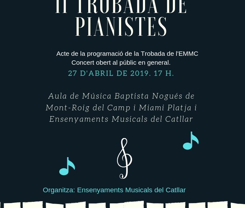 II TROBADA DE PIANISTES
